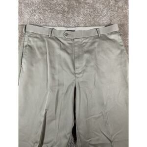 Dockers D4 Pants Relaxed Fit Flat Front Mens 38X32 Chino Beige Khaki Cotton #347